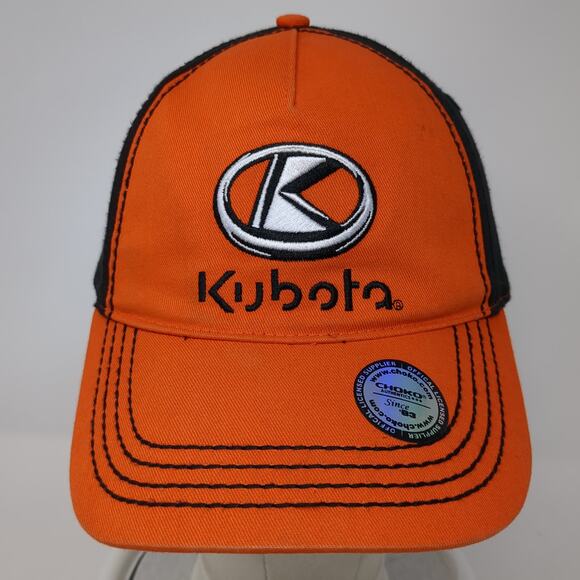 Kubota Strapback Baseball Cap Orange One Size Adjustable Choko Authentics - Picture 2 of 9